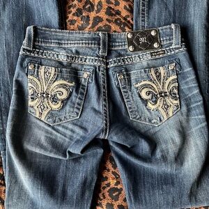 Miss Me Fluer De Lis Jeans